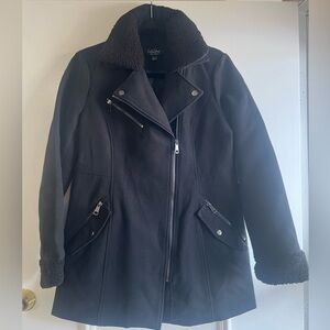 NWT! COFFEESHOP! Wool Coat, Black, sz L